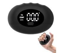 Grip Strength Tester Football-Football Grip Strength Tester Portable Rechargeable with Smart Digital Display Measuring up to 180kg for Sports Fitness Home & Gym Use (Black,1pcs)