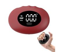 Grip Strength Tester Football-Football Grip Strength Tester Portable Rechargeable with Smart Digital Display Measuring up to 180kg for Sports Fitness Home & Gym Use (Red,1pcs)