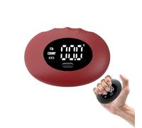 Grip Strength Tester Football with Digital Display, Portable Hand Grip Dynamometer for Strength Training, Family Games (Burgundy)