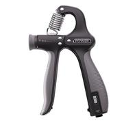 Grip Strength Trainer - Adjustable Tension Control, Black Non-Slip Ergonomic Grip, 5kg To 60kg Resistance + 16cm Frame, Stainless Steel Spring Durability - For Forearm & Finger Exercise