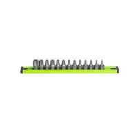 GripEdge - Set di 13 driver RPT da 1/4" a basso profilo, a doppia azione, include misure T8, T10, T15, T20, T25, T27, T30, T40, T45, T47, T50, T55 e T60, con guida in alluminio di alta qualità