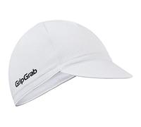 GripGrab Berretto da Ciclismo Estivo Leggero Cappello da Bicicletta in Cotone Vintage in Rete sotto Il Casco con Protezione UV Altamente Traspirante, Bianco, S-M