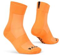 GripGrab Calze Estive Leggere Sportive Uomo Donna Bici Corsa Mtb, Calzini Da Ciclismo Unisex Adulto, Arancione Neon Lungo, M 41-44