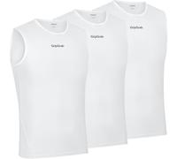 GripGrab Termica Ciclismo Senza Maniche Base Layer Anti-odore Leggero Intima Da Bicicletta Ab, Maglia Unisex Adulto, 3 X Bianco, M