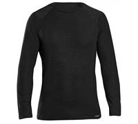 GripGrab Merino-Wool Polyfibre Long Sleeve Cycling Base Layer - Thermal Bicycle Hiking Under-Shirt - Black And Blu Scuro-Blue