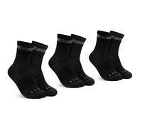 GripGrab - Merino Regular Cut 3-Pack - Calze da ciclismo Unisex M | EU 41|44 nero