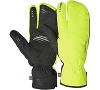 GripGrab Nordic 2 Antivento Deep Winter 3 dita Lobster Guanti Ciclismo Gel Imbottiti Termici Ciclismo Guanti, Giallo Hi-Vis, L, 1081
