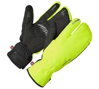 GripGrab Nordic 2 Antivento Deep Winter 3 dita Lobster Guanti Ciclismo Gel Imbottiti Termici Ciclismo Guanti,Giallo Hi-Vis, M, 1081
