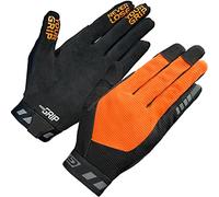 GripGrab Vertical InsideGrip Long Finger Professional MTB Gloves Un-Padded Anti-Slip Off-Road Cycling Black and Arancione