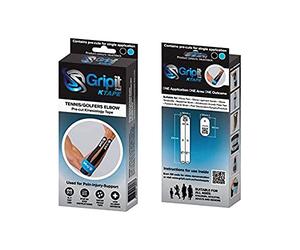 Gripit pre-cut nastro kinesiologico, golfisti/gomito del tennista, nero/blu