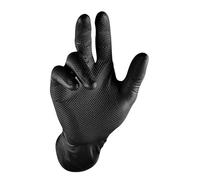 GRIPPAZ - Confezione da 50 guanti da officina, impugnatura usa e getta, taglia XL, colore: Nero