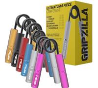 GRIPZILLA Kit di allenamento per la forza della presa, 22,7-136,1 kg, kit di allenamento per rafforzare le mani, in metallo, antiscivolo, resistente, per allenare avambracci e polsi (confezione da 6