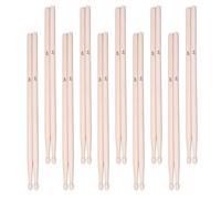 GRIRIW 10 Paia Bacchette per Batteria 5a in Legno D'acero, Colore Khaki, per Batteria Elettronica e Acustica, Accessori Musicali per Principianti e Solista