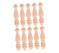 GRIRIW 10 Pezzi Colonne Non Finiti per Decorazione Spindles per Railing Progetti Artigianali e Riparazioni Domestiche Design e Versatile per Ed Esterni