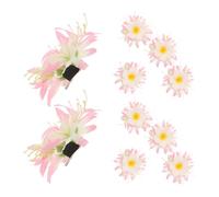 GRIRIW 10 Pezzi Fermaglio di Plumeria di e Boho Chioma Fiore Rosa per Forma Donna Design Realistico Giglio, Leggero e Presa Antiscivolo per Feste in Spiaggia