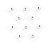 GRIRIW 10 Pezzi Ganci Adesivi Trasparenti per da Ganci Multi Funzionali per Cucina Traccia Facile da su Superfici Diverse