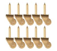 GRIRIW 10Pezzi Miniature Pulley Wheels in Ferro, Mini Caster Oro per Mobili Mini, Scorrimento Fluido e Mobilità Pratica, Accessori per Progetti Casa delle Bambole