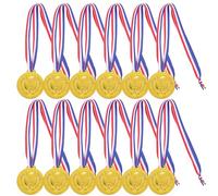 GRIRIW 12 Pezzi Medaglie Dorate per Laccio Premi per Gare Sportive e Competizioni Medaglie Leggere e Resistenti per Ragazzi e Ragazze Regali Festa e Incoraggiamento
