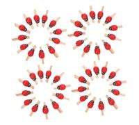 GRIRIW 150 Pezzi Mini Mollette in Legno con Coccinella per Foto e Note Clip Resistenti per Memo Carte e Progetti DIY di Artigianato e Decorazioni Casa
