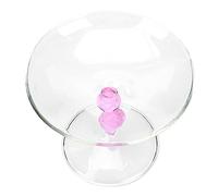 GRIRIW 1pezzo Alzatina Vetro Per e Dessert Snack Per Vassoio Decorativo Per Dolci Matrimoni e Speciali Colore Rosa