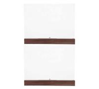 GRIRIW 2 Pezzi Espositore Base Inclinata Orizzontale per Certificati in Acrilico Trasparente e Legno di Noce, Formato A4 30x21cm con Bordo Arrotondato per Ufficio e Spazio di Lavoro