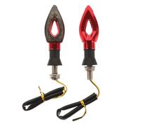 GRIRIW 2 pezzi Indicatori Direzione LED per con Design Cuore Luci Segnalazione Dinamiche Rosse Impermeabili e Antiurto per Scooter e Kit Luci Supplementari per Sicurezza