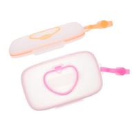 GRIRIW 2 Pezzi Porta Salviette Umidificate Portatile in Pp e Silicone Design Pratico a Coperchio per Evitare Sporco, per Passeggino e Stanza