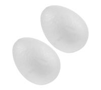 GRIRIW 2 Pezzi Uova di Pasqua in Schiuma Argento, Decorazione Creativa Fai da Te per Progetti Artigianali Educativi e Stimolazione Dell'immaginazione Durante Periodo Pasquale