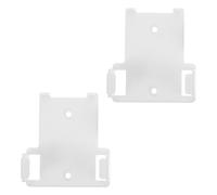 GRIRIW 2 Pezzi Wall Mount Remote Control Holder Bianco in Plastico, Organizer da Parete per Telecomando Climatizzatore e Ventilatore, Fissaggio Senza Fori, per Camera da Letto