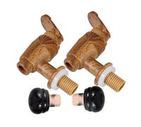 GRIRIW 2 Set Di Tappi Di Plastica E Rubinetto Per Barile Di Vino, Rubinetto Di Ricambio Universale, Accessorio Per Barile Di Birra, Tappo Ermetico