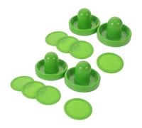 GRIRIW 2 Set Puck e Pushers per Air Hockey da Tavolo Accessori in Plastica Striker e Puck con Pad per Gioco Indoor Parti Ricambio Tavolo Verde per Divertimento Famiglia