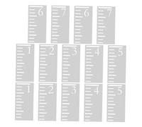 GRIRIW 2 Set Stencil Righello Piedi Design Plastica Misuratore Altezza Parete Decorazione