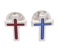 GRIRIW 2pezzi Spilla Croce Comunione per Uomo Pin Religioso Elegante per Abito e Cerimonie Accessori Comunione e Party