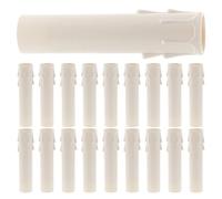 GRIRIW 30 Pezzi Manicotti per Lampade in Plastica Bianca Φ25X100Mm Coprimaniche Antigoccia per Base del Candelabro Protezione dal Calore per Lampadine Accessori per Candelabri Uso
