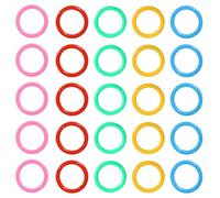 GRIRIW 300 Anelli Colorati per Rilegatura da 20 Mm in Plastica, Anelli per Raccoglitori a Fogli Mobili Multicolore per Ufficio, Scuola e Organizzazione Domestica