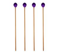 GRIRIW 4 Pezzi Bacchette per Marimba in Legno e Fibra Sintetica, Testa Porpora, per Percussioni e Marimba, Uso in Aula e Lezioni di Gruppo, Musicisti Intermedi