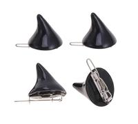 GRIRIW 4 Pezzi Fermagli Capelli Corno Diavolo Nero in Tessuto e Metallo Accessori Leggeri e Resistenti per Decorazione Halloween per Feste e Cosplay