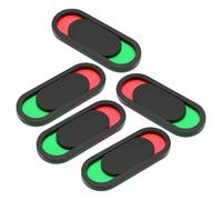 GRIRIW 5 pezzi Porta Scorrevole Bagno Nero Senza Testo Segnala Stato Occupato per WC e Bagno Autoadesivi Facili da Pulire e Installare