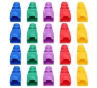 GRIRIW 50 Pezzi Copri Stivali in PVC per Connettori Cavi Ethernet Cat5 e Cat6, Protezione Versatile Installazione Facile per Copertura del Cavo e Schermi per Connettori Colore Casuale