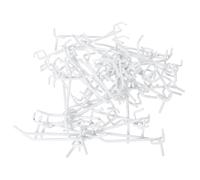 GRIRIW 50 Pezzi Gancio per Pegboard in Ferro Bianco, Distanza Fori 2,5 CM | Garage e Uffici, per Gioielli e Utensili, Robusto, Pratico, da Portare e Riporre