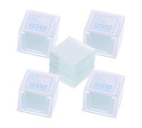 GRIRIW 500 Pezzi Vetrini Preparati per Microscopio in Vetro Trasparente 20x20mm per Istituzioni Educative e Laboratori Migliorano Lavoro Microscopico