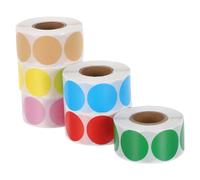 GRIRIW 6 Rotoli Etichette Adesive Rotonde in Carta Kraft Etichette Autoadesive Cerchio Resistenti Olio e Acqua per Barattoli di Confettura Confetture e Sacchetti Dolci per Uso Alimentare