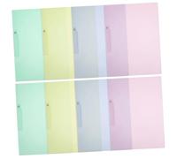 GRIRIW 8 Pezzi Cartelline in Plastica con Clip Scorrevole e Molla Organizer Documenti Riutilizzabili per Ufficio e Scuola Cartelline per Documenti Professionali e Presentazioni