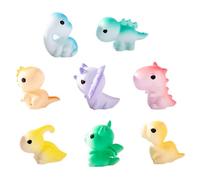 GRIRIW 8pezzi Figurine di Dinosauri Miniature Resina Decorazioni Carine per Giardino e Paesaggi per Acquari e Regali