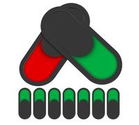 GRIRIW 9 pezzi Cartelli Scorrevoli Privacy in Acrilico per Porte Bagno Ufficio Hotel Segnala Stato Occupato o Indicatore Versatile per Bagni Riunioni Ambienti Professionali