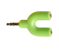 GRIRIW Adattatore Audio Jack Stereo 3,5mm a Forma di U, Splitter Audio 2 Vie Compatibile Dispositivi Digitali e Lettori Multimediali per Condividere Musica Colore Casuale