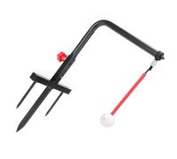 GRIRIW Allenatore di Golf per Allenamento Swing in Ferro Nero, Strumento di Pratica Semplice e Conveniente per Migliorare la Tecnica la Postura