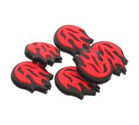 GRIRIW Ammortizzatori da Tennis in Silicone a Forma di Fuoco, Smorzatori di Vibrazioni per Racchetta, Set da 6 Pezzi, Accessori per Giocatori di Tennis, Riduzione Vibrazioni e Stabilità in Partita