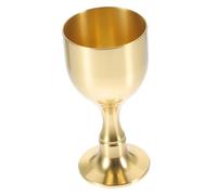 GRIRIW Bicchiere Pitagora in Ottone Oro, Calice da Vino Resistente e Decorativo, Facile da Pulire e Confortevole da Tenere, per Cene Formali e Riunioni Casuali
