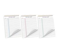 GRIRIW Blocco Note con Lista delle Cose da fare da 3 Pezzi Agenda Giornaliera Non Datata con Checklist Planner Settimanale Vuoto per Produttività e Gestione Attività Quotidiane